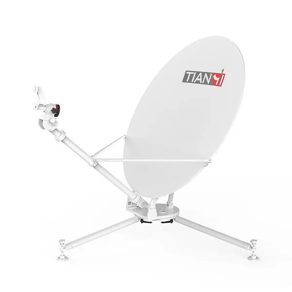 0.9m Ku Band Carbon Fiber Reflector Manual Flyaway Antenna System