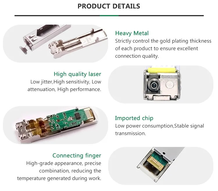 1.25g SFP Ge 1550nm 80km SFP Module Price Fiber Optic Transceiver Factory Price