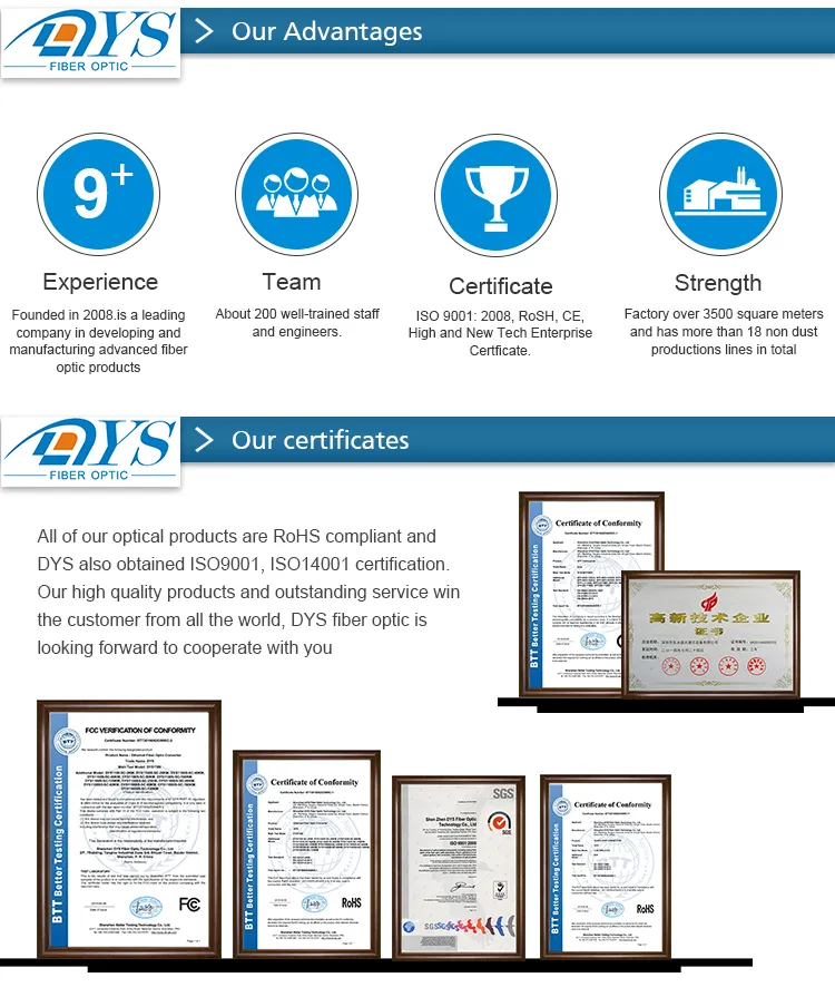 1 Fiber Single Mode Scapc Hoptic Connector Matching with Corning Optitap Connector