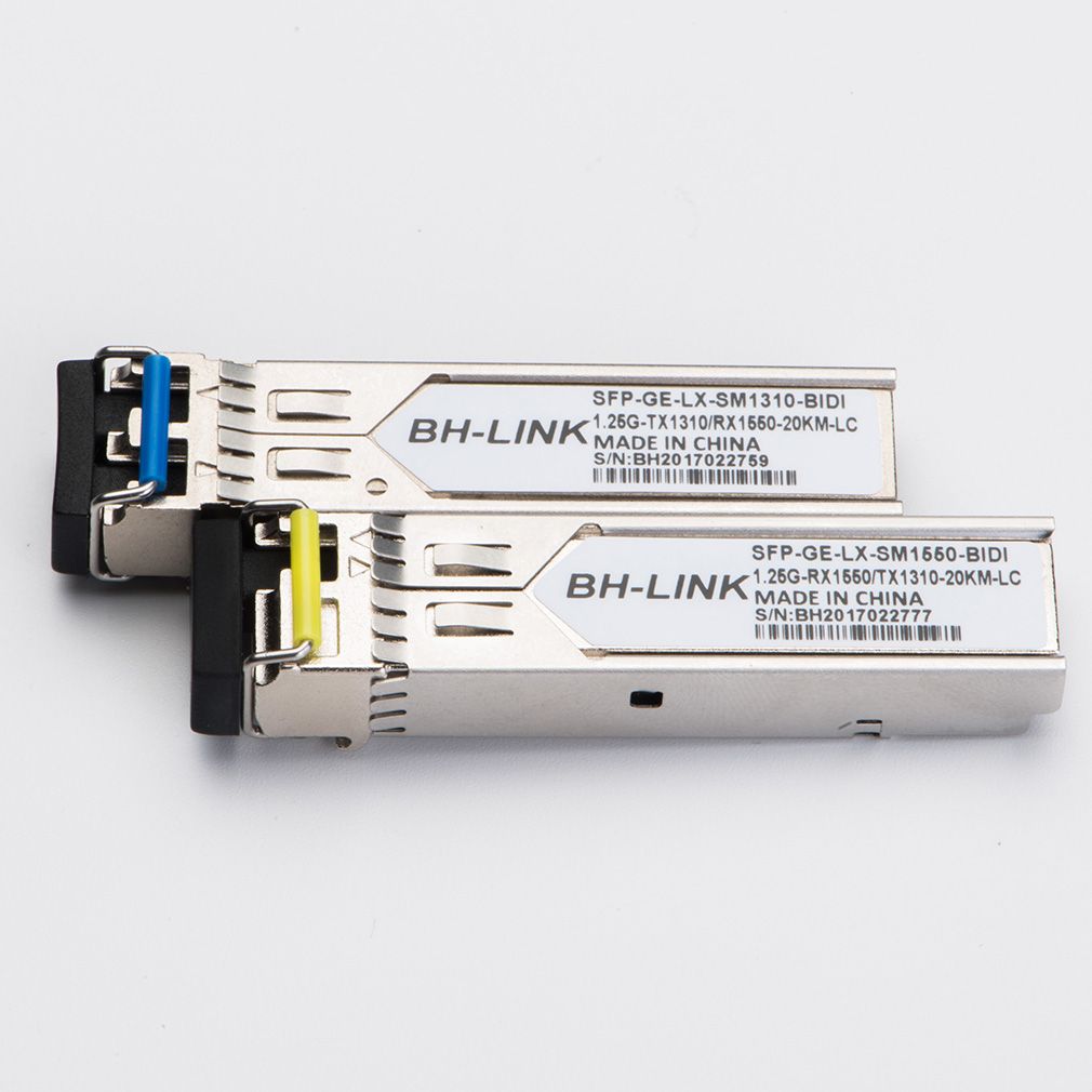 1 Pair of Gigabit Single-Mode Fiber Optical SFP Module SFP 1.25g 1310/1550nm 20km Compatible Cisco