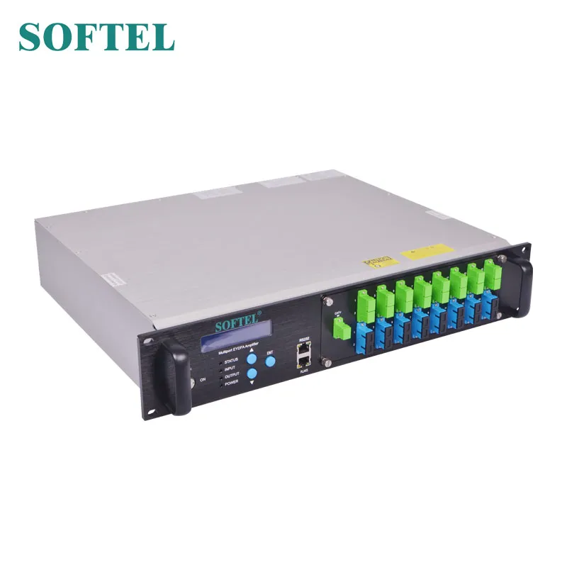1 U 19"Indoor Rack 1550nm Erbium-Doped Fiber Amplifier (EDFA) with Snmp (OPTIONAL) /20dBm EDFA for CATV Network