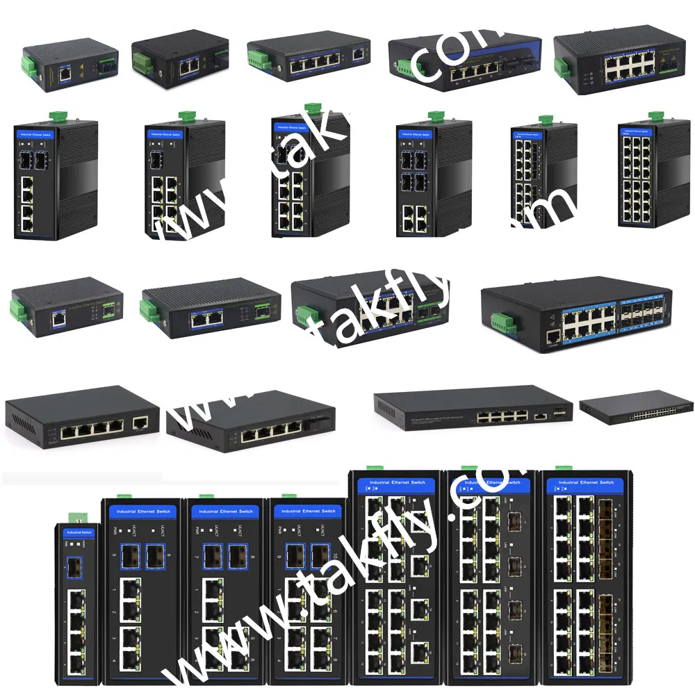 100m Industrial Switch Fiber Optic Poe Switch Industrial Poe Switch for IP Camera/Monitor