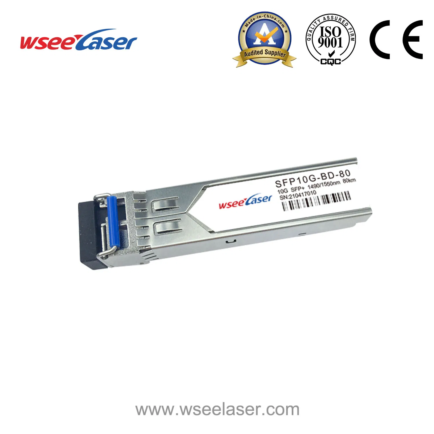 10GB/S Bidi 1490/1550nm SFP+ Zr 80km Optical Transceiver