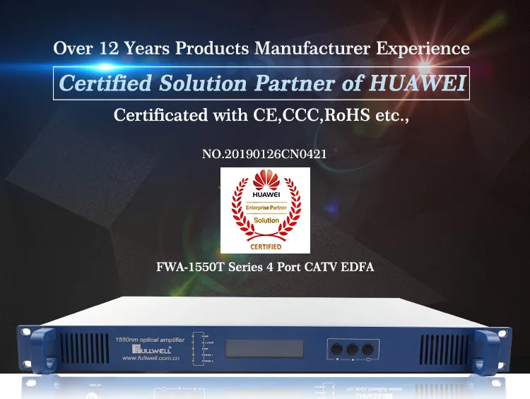 1550nm Erbium Ytterbium Co-Doped Fiber Amplifier 4 Port