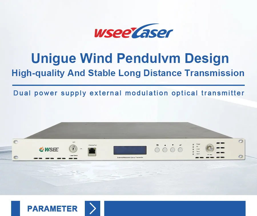 1550nm Single Fiber 1*5dBm CATV External Optical Transmitter for 75km Distance Transmission