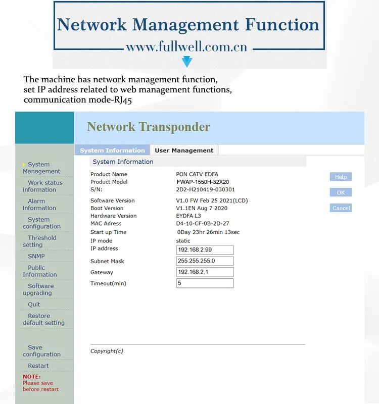 1550nm Wdm EDFA 8 16 32 Port Fiber Optical Amplifier CATV Gpon EDFA