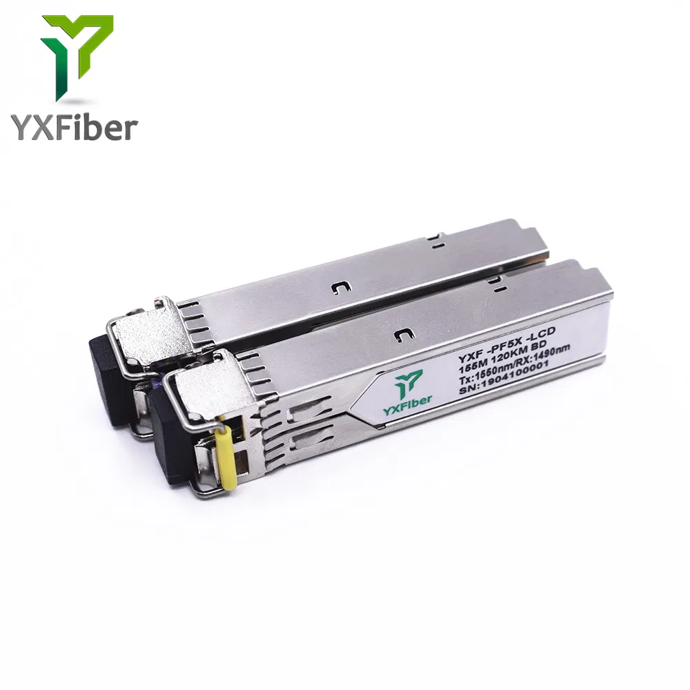 155m 120km 1310 / 1550 Nm SFP Compatible with Cisco Optical Fiber Module Bidi LC Ddm Transceiver