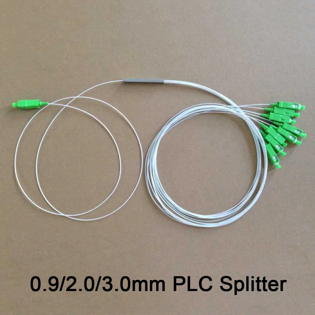 1X2 Steel Tube Type Fiber Optic PLC Splitter with Sc Connector