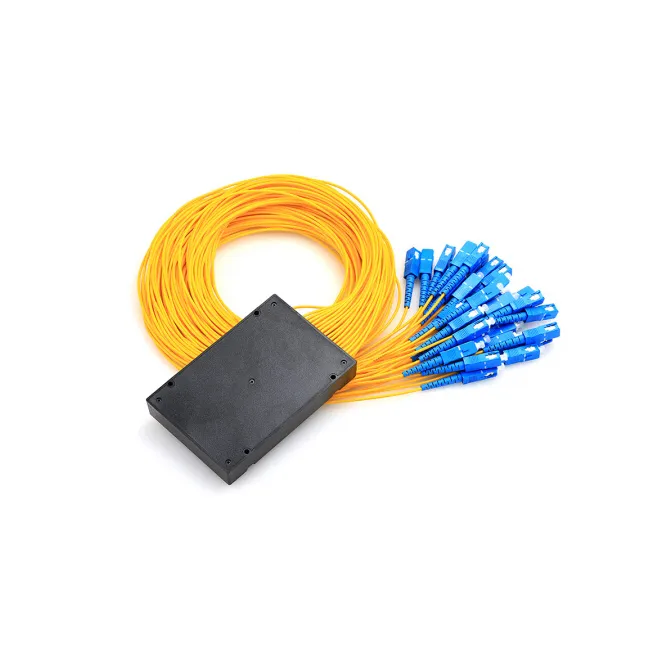 1X4 1X8 1X16 1X32 ABS Module Box Passive PLC Fiber Optic Splitter with Connector