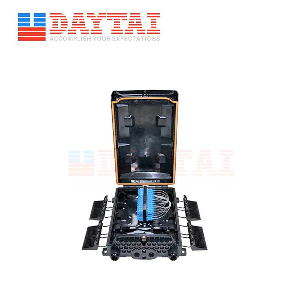 2+2 Inlet/Outlet Home 24 Core Fiber Optic Distribution Box for Internet