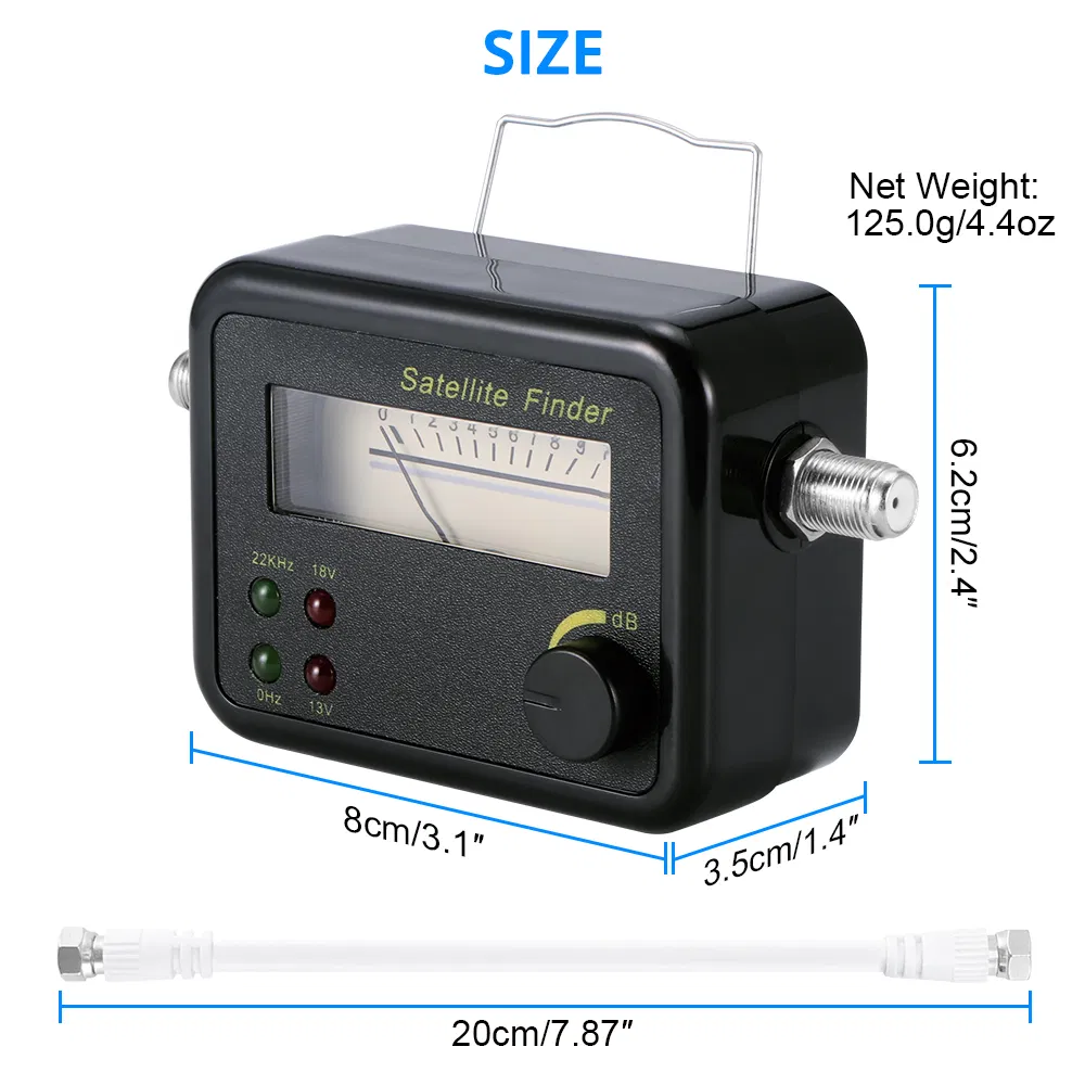 2 LED Light Displayed Digital Signal Satfinder Meter