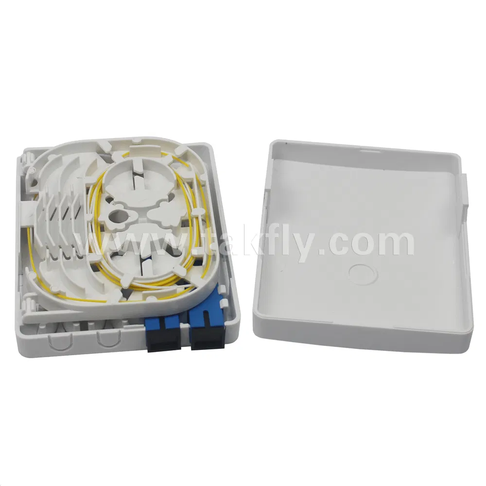 2 Port FTTH Wall Mount Fiber Optic Termination Box