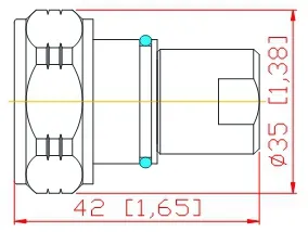 2W DIN Male 3G Dummy Load 50ohm Termiantion Load