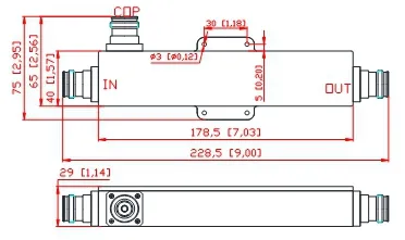 350-3800MHz IP65 4.3-10female RF 7dB Directional Coupler