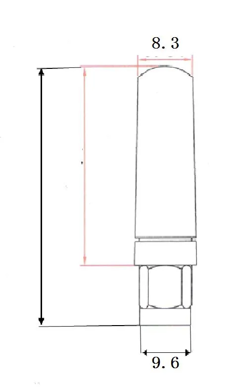 433MHz Rubber Antenna with SMA (TLB-433-2.5M)