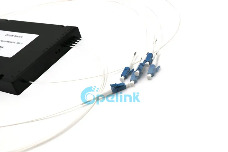 4CH 0.9mm Fiber Cable LC/PC Steel Tube Mux/Demux Optical DWDM
