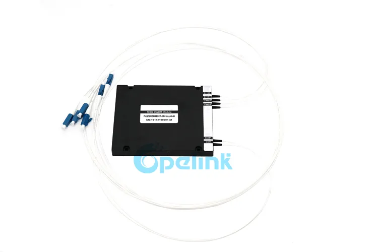 4CH 0.9mm Fiber Cable LC/PC Steel Tube Mux/Demux Optical DWDM