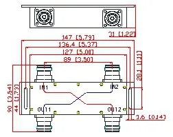 698-2700MHz 2in 2out Hybrid Coupler / 2: 2 Combiner /Ibs Hybrid Combiner
