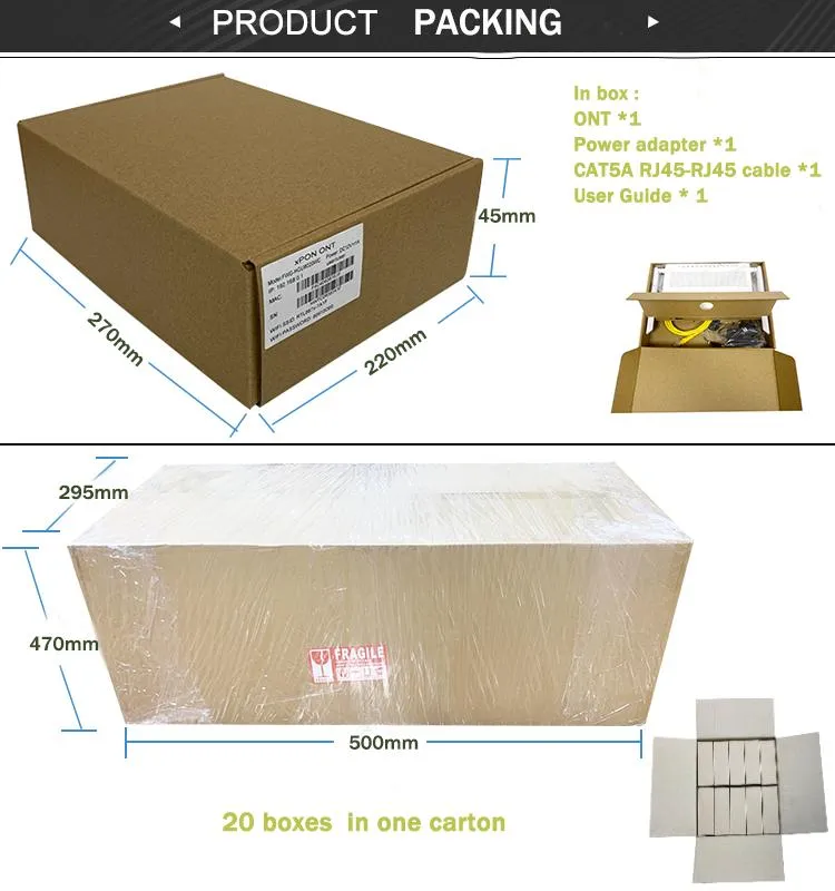 802.11b/G/N/AC WiFi (2T2R) Xpon Dual Band ONU