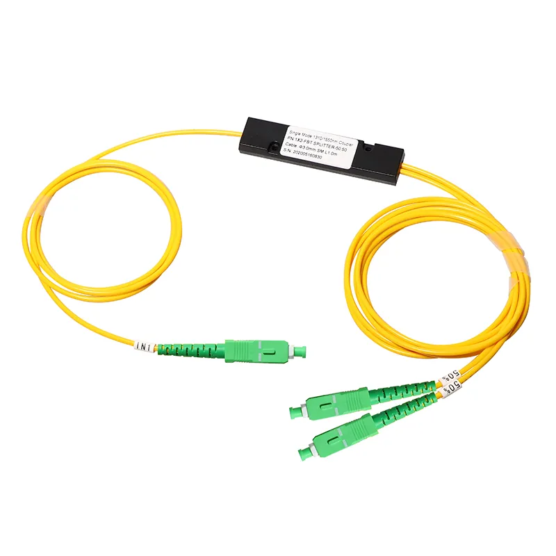 ABS Box Fiber Optic PLC Splitter Singlemode Sc/APC Pigtail 1310/1550/1490 Nm Fbt Coupler