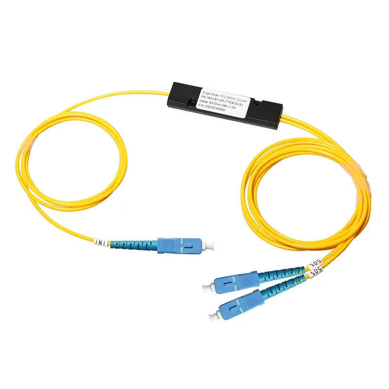 ABS Box Fiber Optic PLC Splitter Singlemode Sc/APC Pigtail 1310/1550/1490 Nm Fbt Coupler