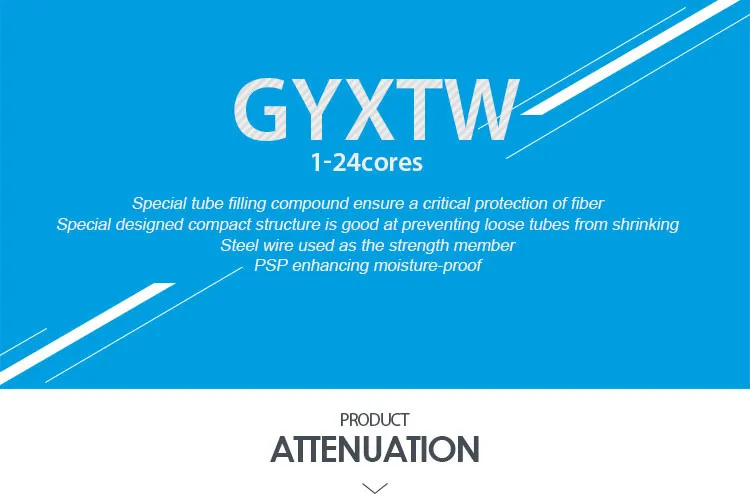 Aerial Conduit Underground Outdoor Use Single Mode Self-Support 2f 4f 6f 8f 10f 12f 24f GYXTW OFC Fiber Optical Cable