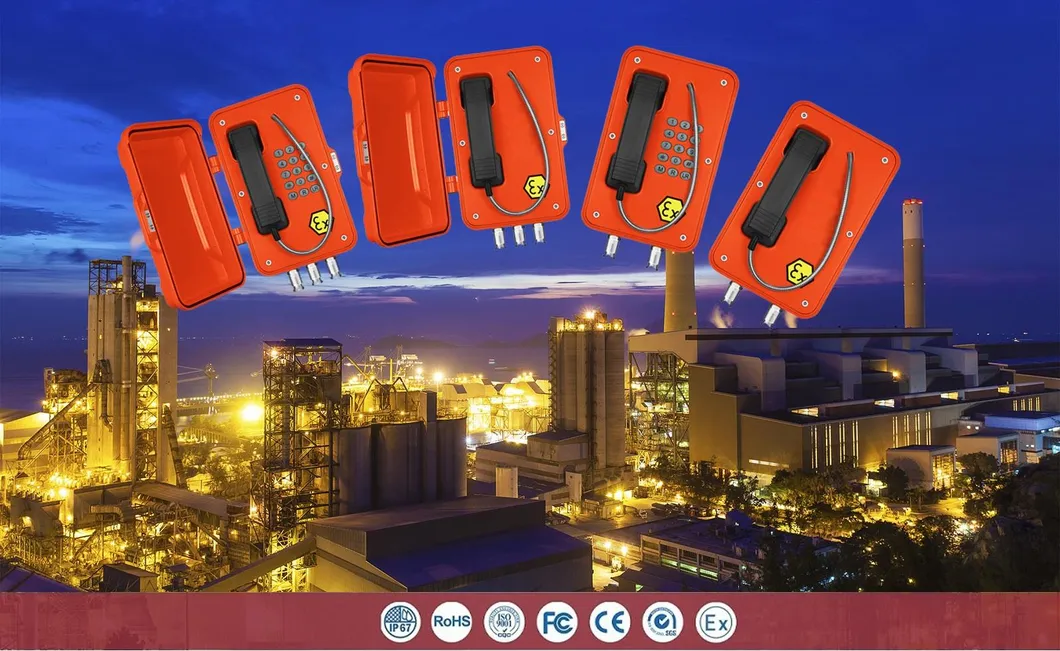 Atex Hotline Explosion Proof Waterproof Industrial Telephone for Mine