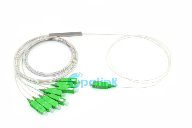 Cheap Price Opelink/OEM PVC/LSZH 1X8 Fiber Optic PLC Splitter From 1260 to 1650nm 0.5 Meter