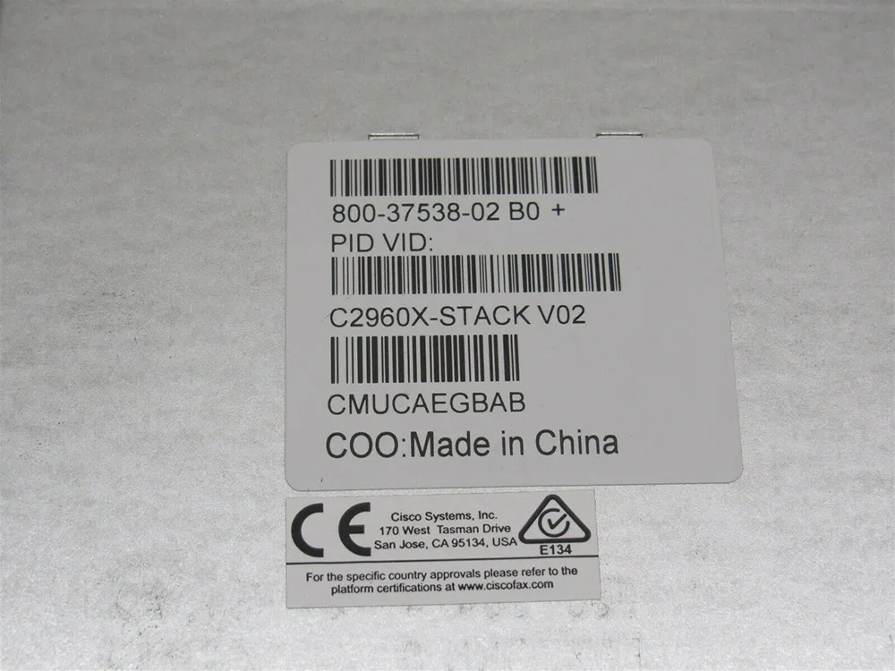 Cisco C2960X-Stack Catalyst 2960-X Flexstack Plus Stacking Module for Ethernet Switch