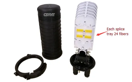 CV024 144 Foc Dome Fiber Optic Closure with Mechanical Sealing Cable Ports