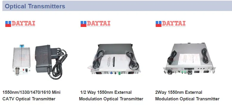 Daytai 1/2 Way 1550nm External Modulation Optical Transmitter 1550 Factory Price