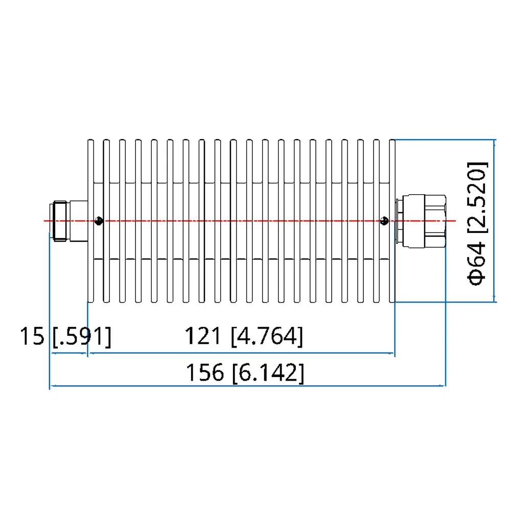 DC-18GHz 150W N Male-N Female RF Attenuator