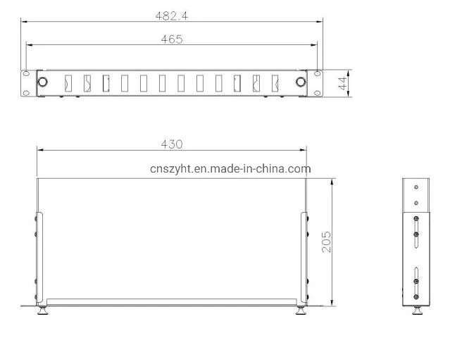 Europ Type ODF 19 Inch Rack Mount Sliding Type Fiber Optic Patch Panel
