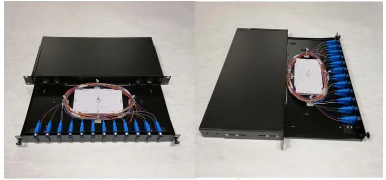 Europ Type ODF 19 Inch Rack Mount Sliding Type Fiber Optic Patch Panel