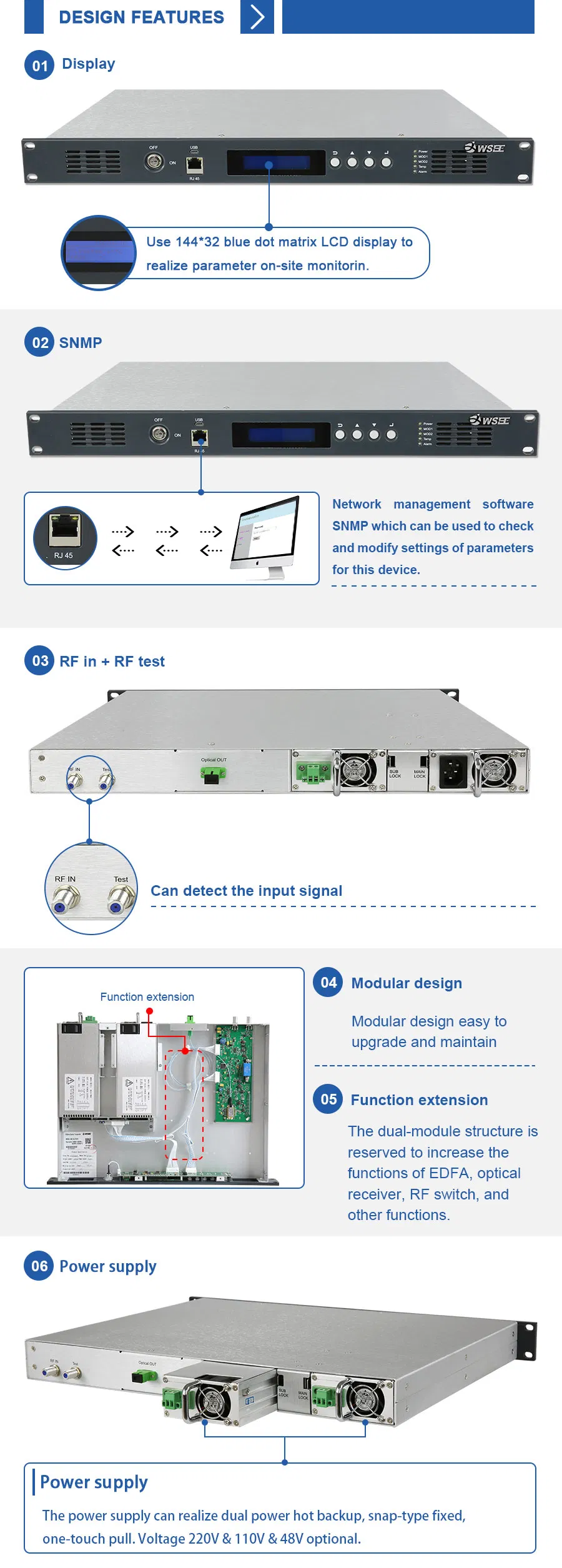 Factory Direct CATV Fiber Optical Transmitter Modulated 1310 1550 at The Wholesale Price