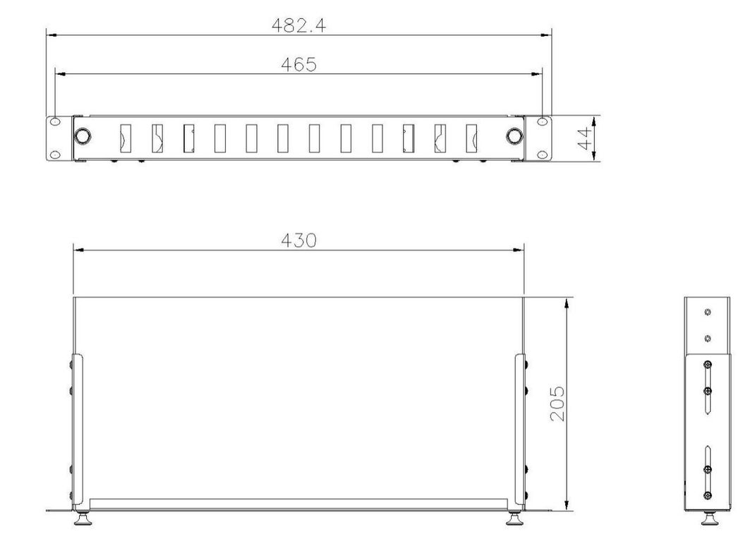 Factory Sales 12f 24f Sc/Upc Sc/APC Sliding Fiber Optic Patch Panel ODF-RS-205 FTTH