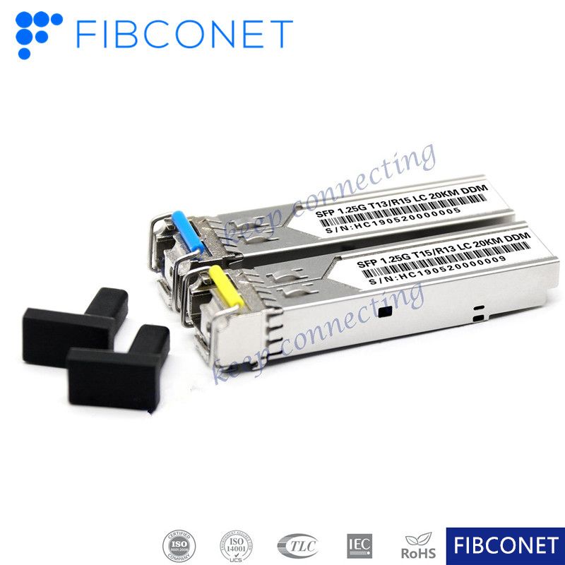 Fiber Optic 20km 1.25g 1310/1550nm Fiber Transceiver SFP 1.25g Lr Module