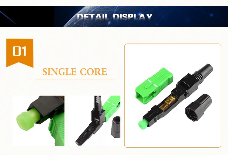 Fiber Optic Single Mode Sc/APC/Upc Fast Connector