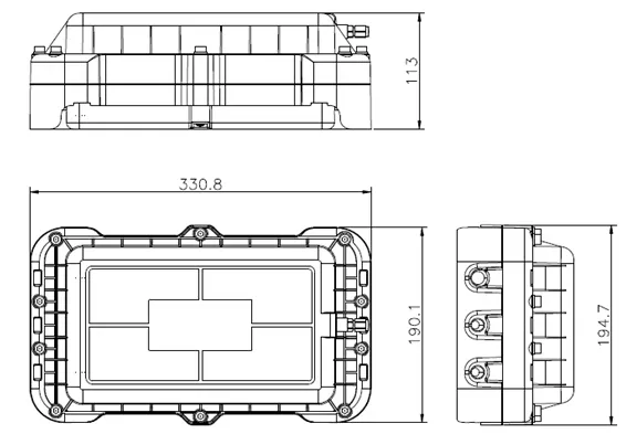Fiber Optic Splice Closure Cierres De Empalme Enclosure Joint Enclosure 3in&3out 72cores