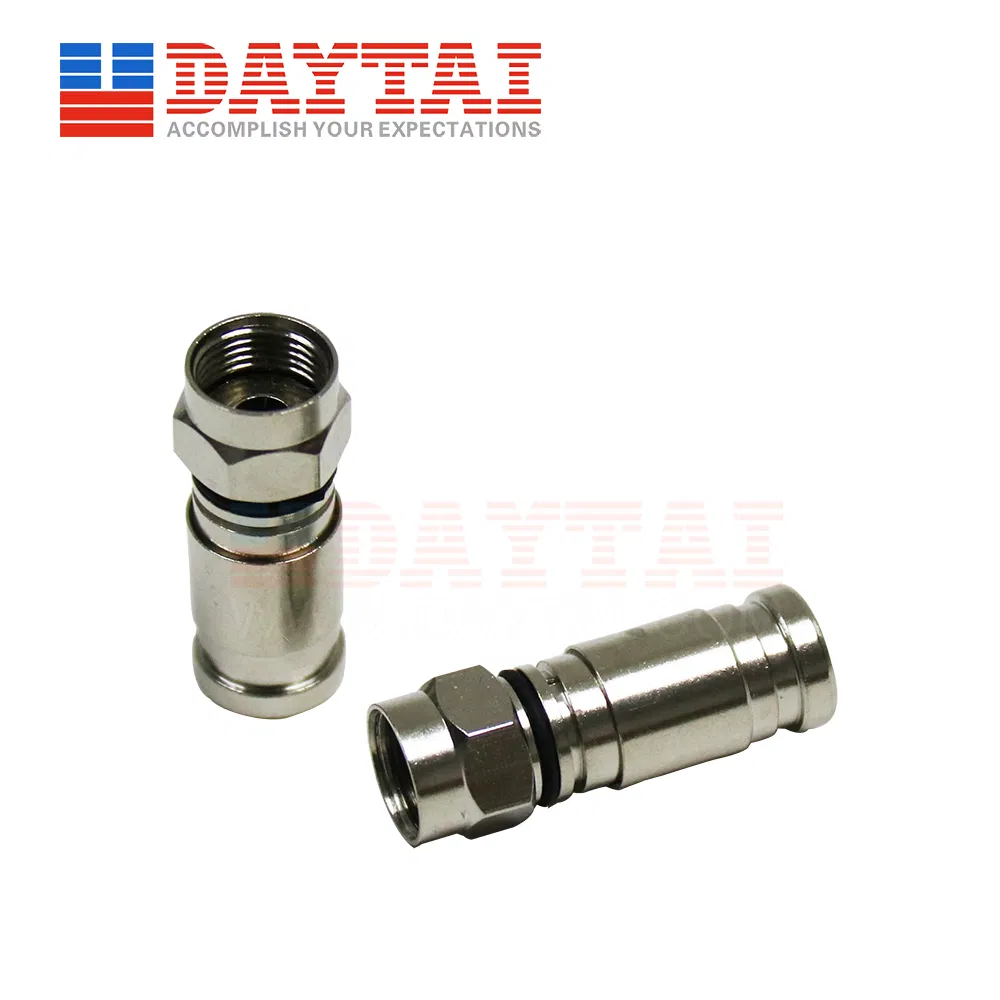 for Coaxial Cable Rg59, RG6 Compression F Connector