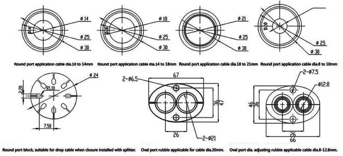 FTTH Mechanical Dome Type Fiber Optic Splice Closure