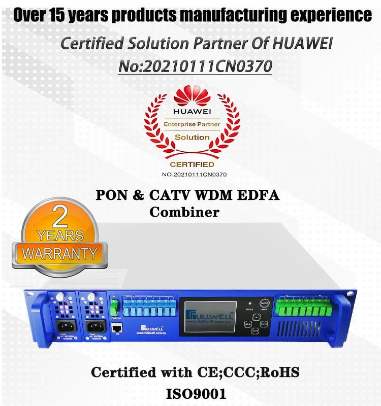 Fullwell Sc/APC Wdm EDFA 1550nm 8 Port CATV EDFA Combiner