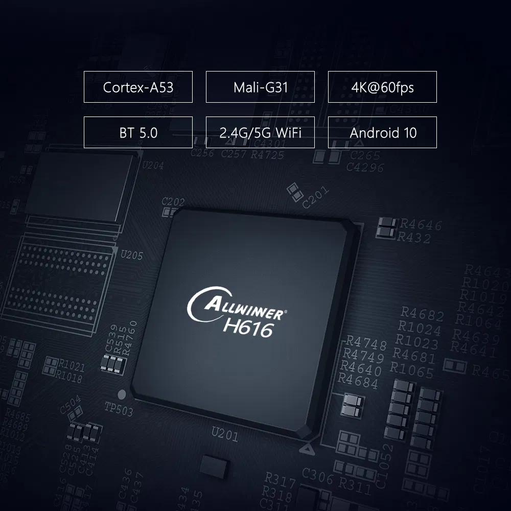 Gecen X96 Mate Android 10 Allwinner H616 4GB 32 64GB Smart TV Box Google Media Player 2.4G/5g WiFi HD TV Box