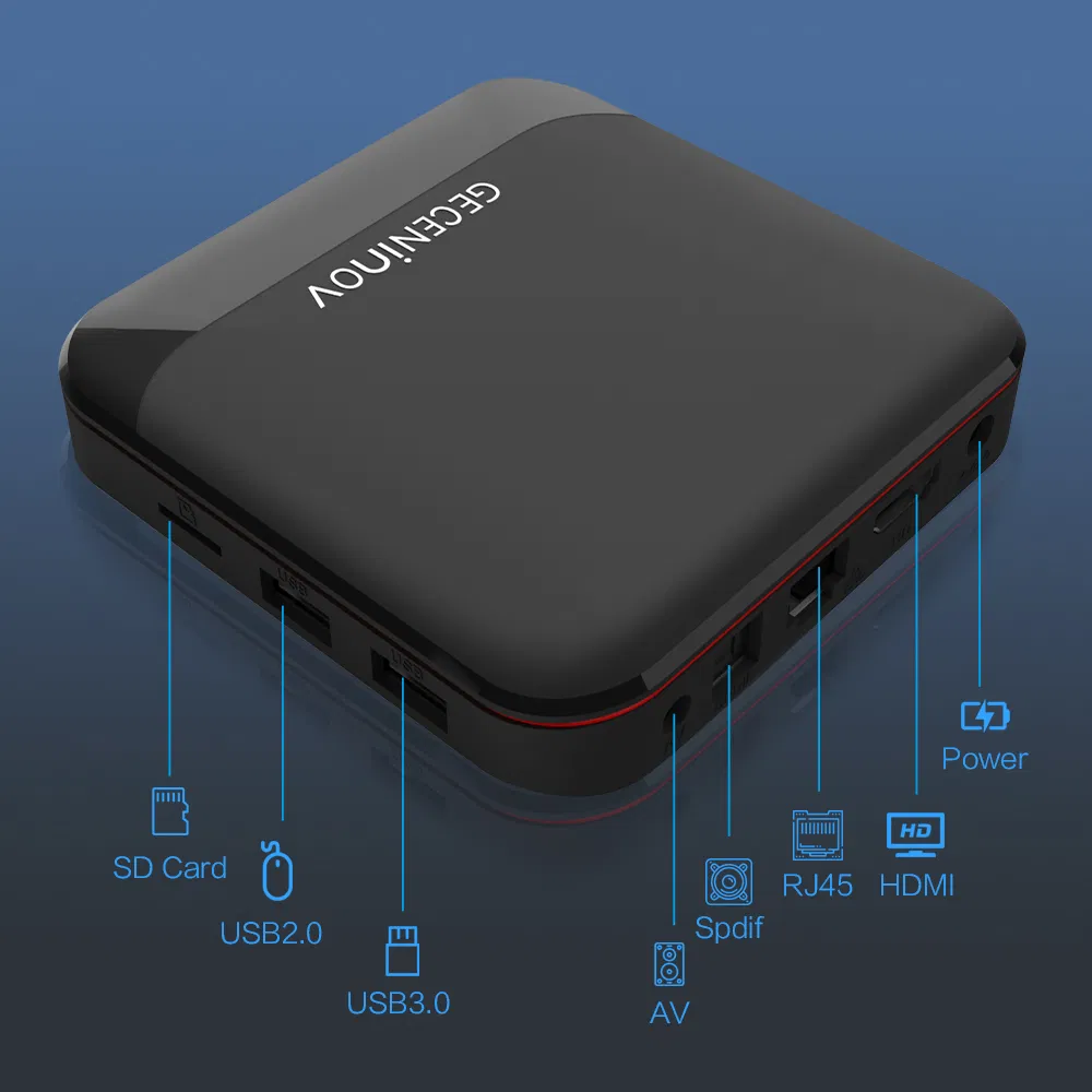 Geceninov Best Quality 5g WiFi Support 4K Amlogic905W Android10.0 IPTV Smart Media Player G3 Android TV Box