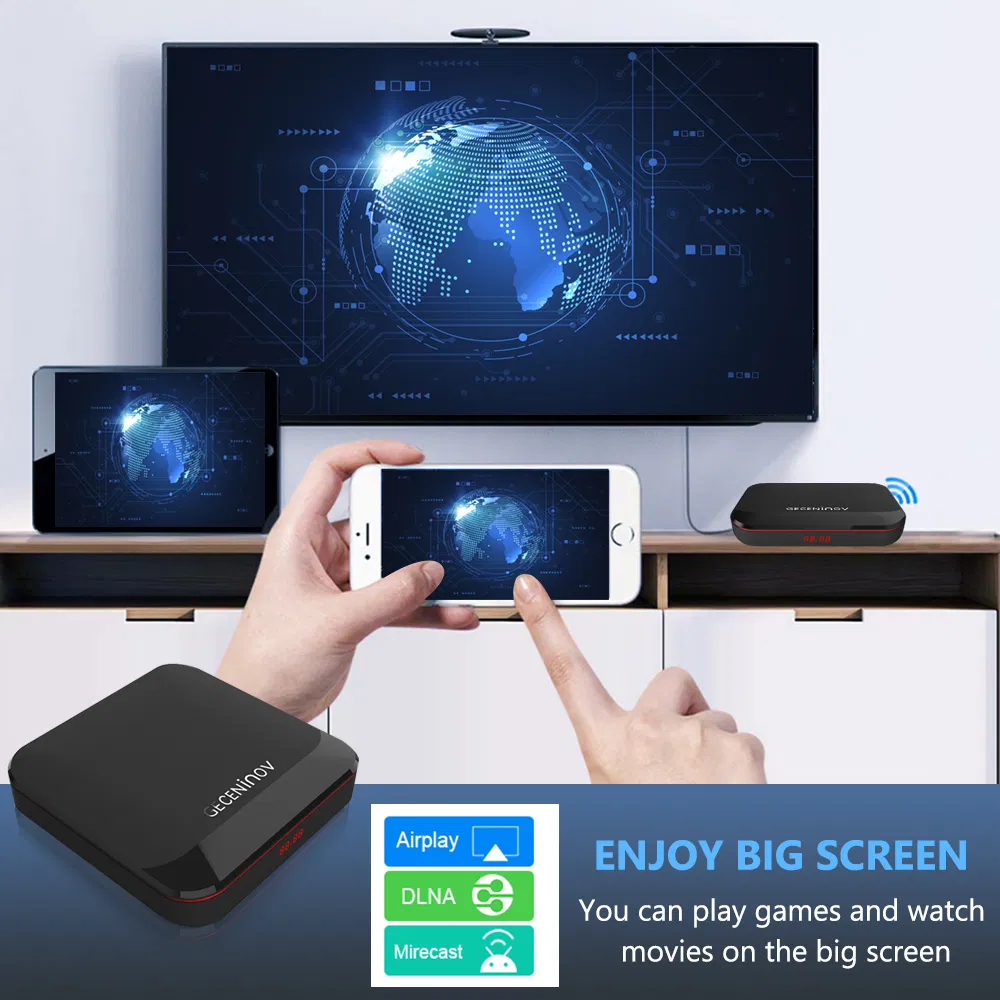 Geceninov Best Quality 5g WiFi Support 4K Amlogic905W Android10.0 IPTV Smart Media Player G3 Android TV Box