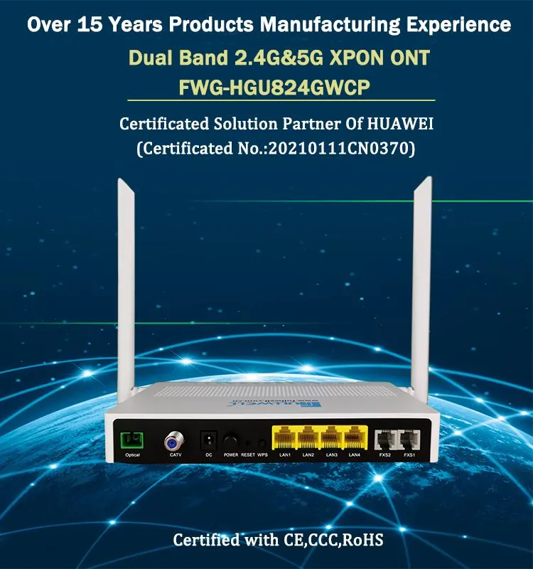 Gpon Epon Dual Mode Hgu Ont with AC WiFi