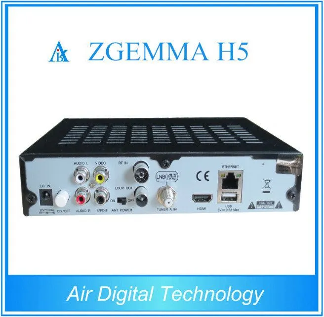 High CPU HDTV Satellite Receiver Zgemma H5 Bcm73625 Dual Core Linux Enigma2 Hevc/H. 265 DVB-S2+T2/C Hybrid Tuners