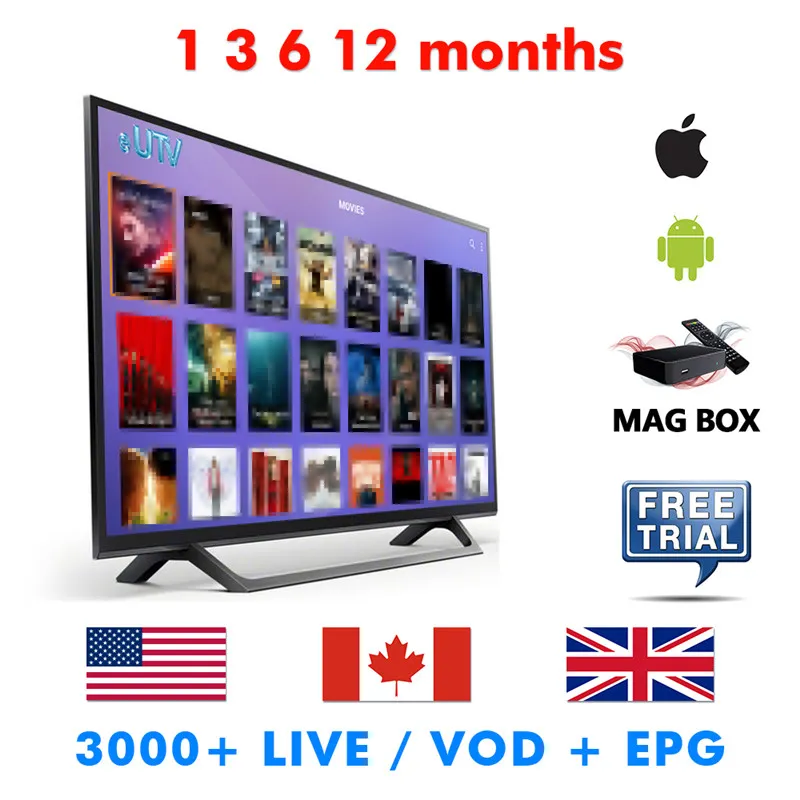 IPTV Smarter 6500+Live 2000+VOD Adult Europe USA Canadian Stream Live Android M3u