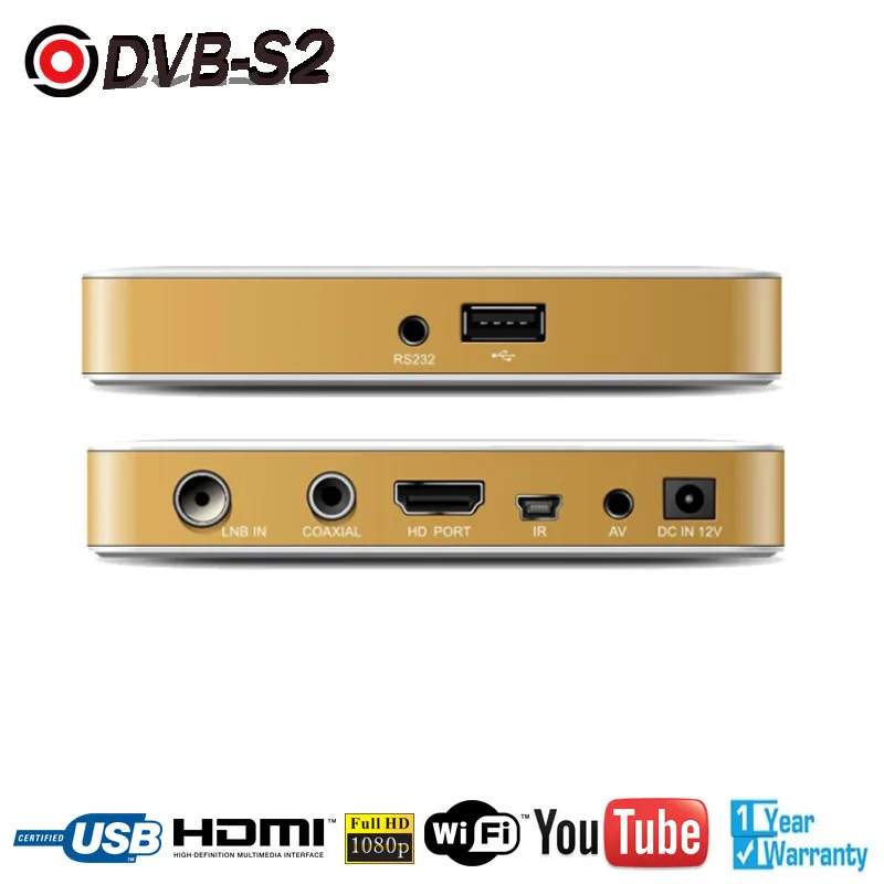 Junuo Best DVB-S2 Receptor Satellite Decoder USB WiFi HD 1080P Support
