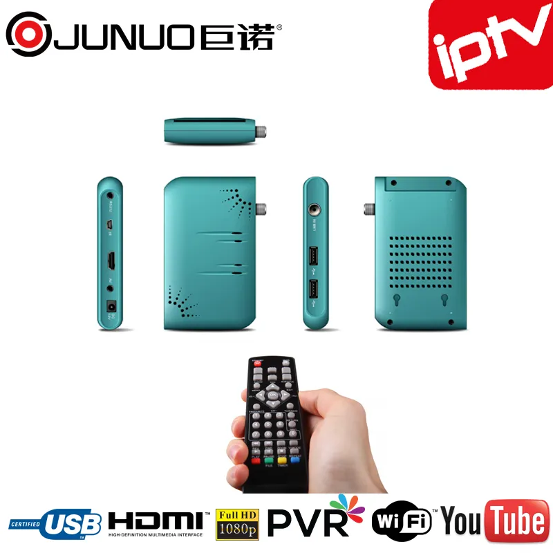 Junuo Best DVB-S2 Receptor Satellite Decoder USB WiFi HD 1080P Support